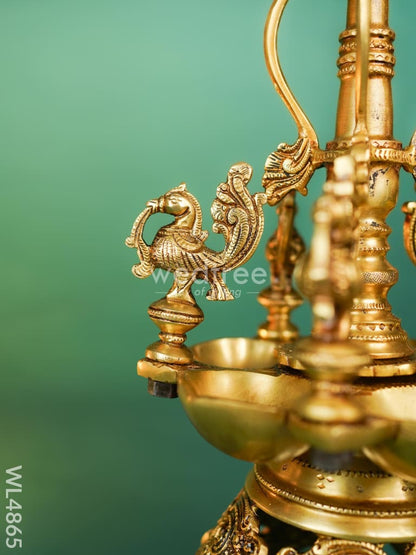 Brass Annapakshi Vilaku with Diya - 23 inch - WL4865