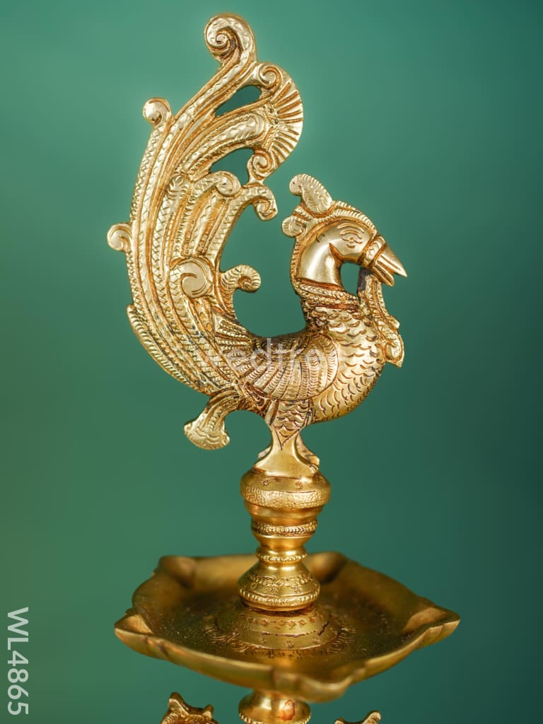 Brass Annapakshi Vilaku with Diya - 23 inch - WL4865