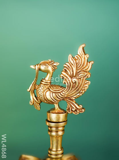 Brass Annapakshi Vilaku with Diya & Bell - 13 inch - WL4868