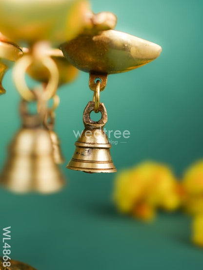 Brass Annapakshi Vilaku with Diya & Bell - 13 inch - WL4868