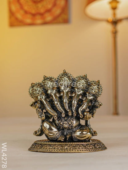 Brass Panchmukhi Ganesha - WL4278