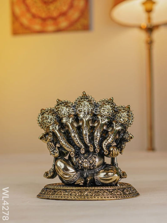 Brass Panchmukhi Ganesha - WL4278