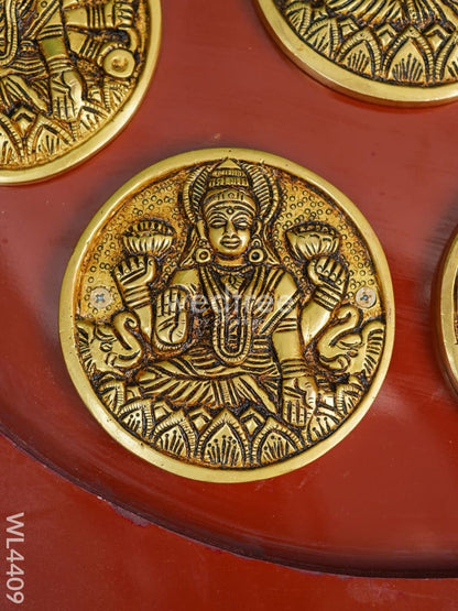 Brass Ashtalakshmi Round Frame - WL4409