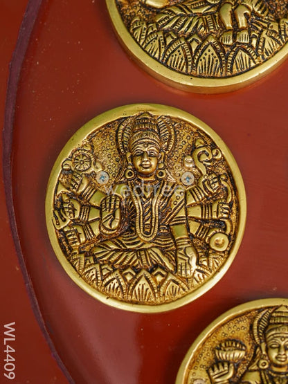 Brass Ashtalakshmi Round Frame - WL4409