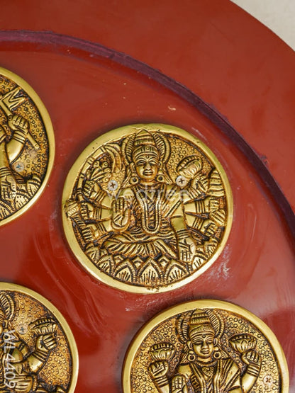Brass Ashtalakshmi Round Frame - WL4409