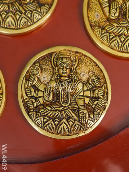 Brass Ashtalakshmi Round Frame - WL4409