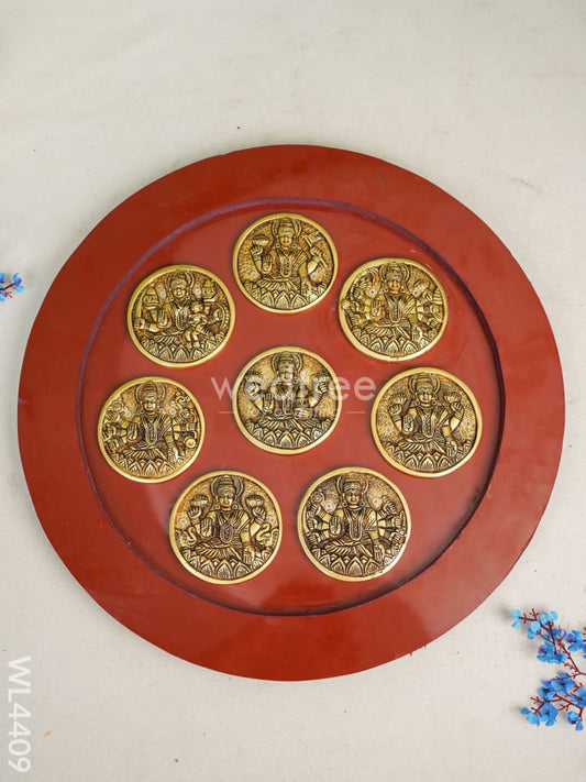 Brass Ashtalakshmi Round Frame - WL4409