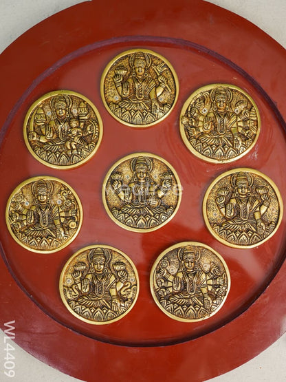 Brass Ashtalakshmi Round Frame - WL4409