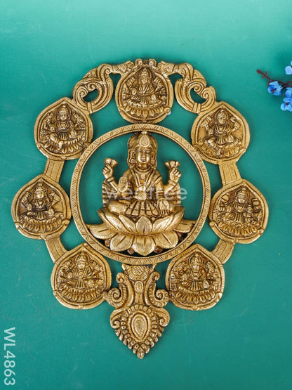 Brass Ashtalakshmi Wall Hanging - 12 inch - WL4863