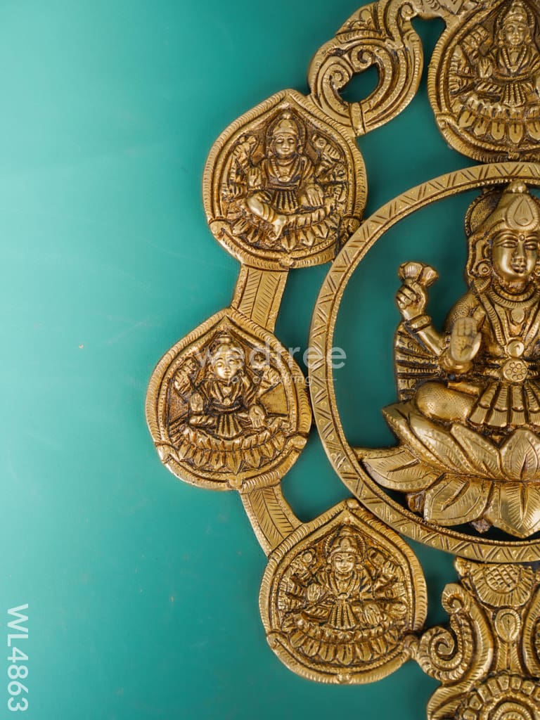 Brass Ashtalakshmi Wall Hanging - 12 inch - WL4863
