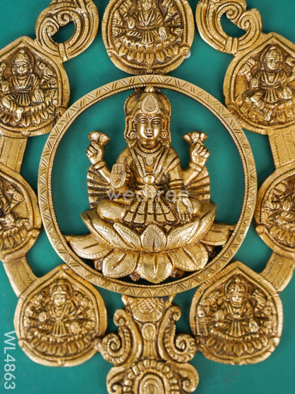Brass Ashtalakshmi Wall Hanging - 12 inch - WL4863