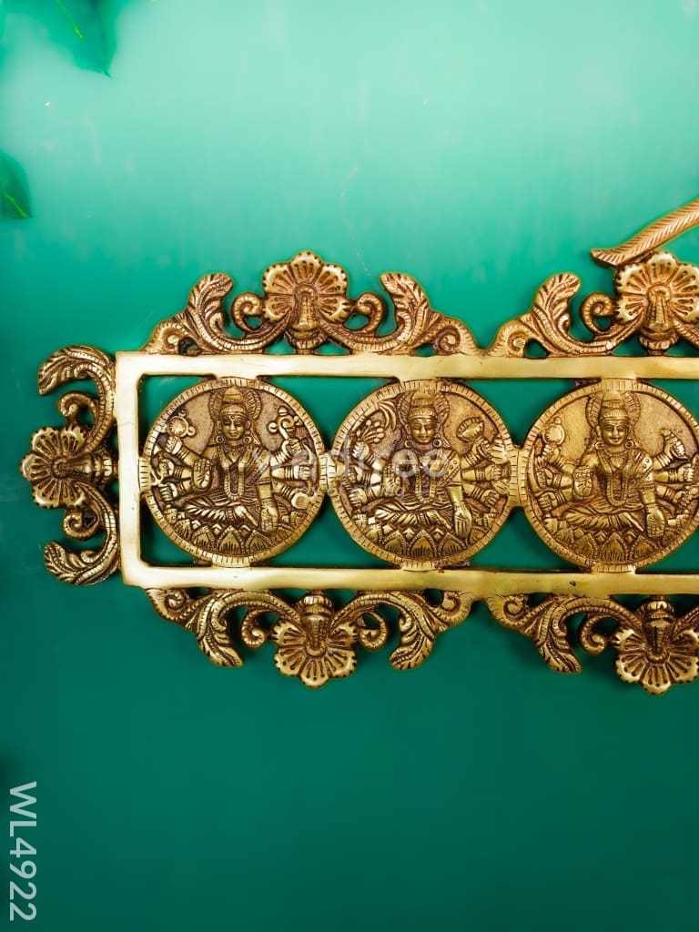 Brass Ashtalakshmi Wall Hanging - 12 inch - WL4922