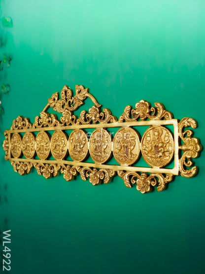 Brass Ashtalakshmi Wall Hanging - 12 inch - WL4922