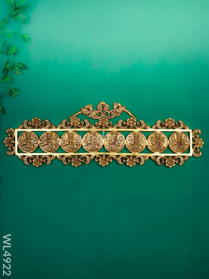 Brass Ashtalakshmi Wall Hanging - 12 inch - WL4922