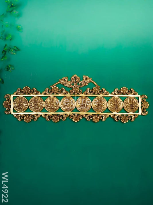 Brass Ashtalakshmi Wall Hanging - 12 inch - WL4922