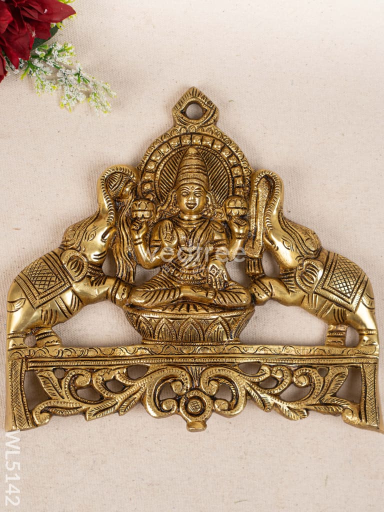 Brass Gajalakshmi Wall Hanging - 8 inch - WL5142