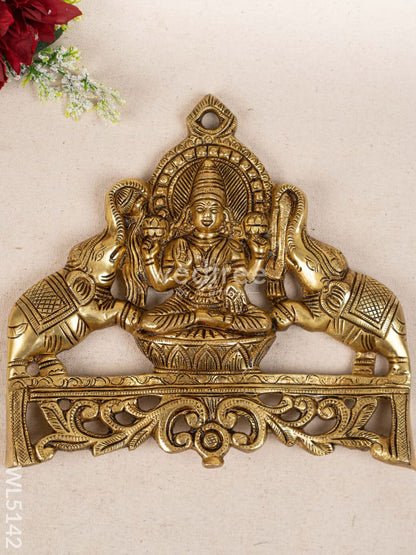 Brass Gajalakshmi Wall Hanging - 8 inch - WL5142
