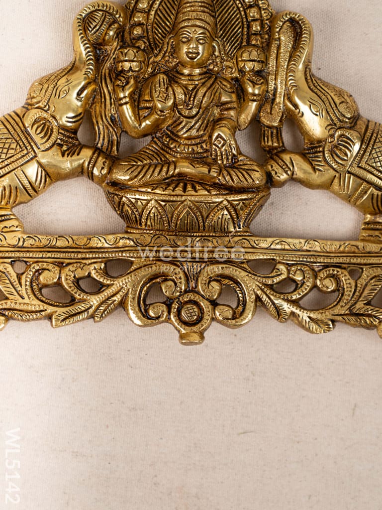Brass Gajalakshmi Wall Hanging - 8 inch - WL5142