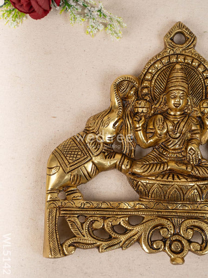 Brass Gajalakshmi Wall Hanging - 8 inch - WL5142