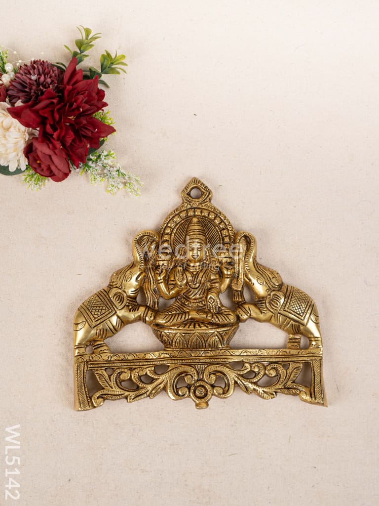 Brass Gajalakshmi Wall Hanging - 8 inch - WL5142