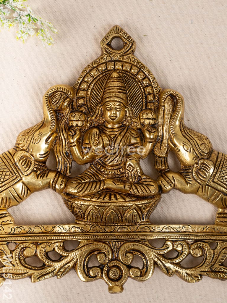Brass Gajalakshmi Wall Hanging - 8 inch - WL5142