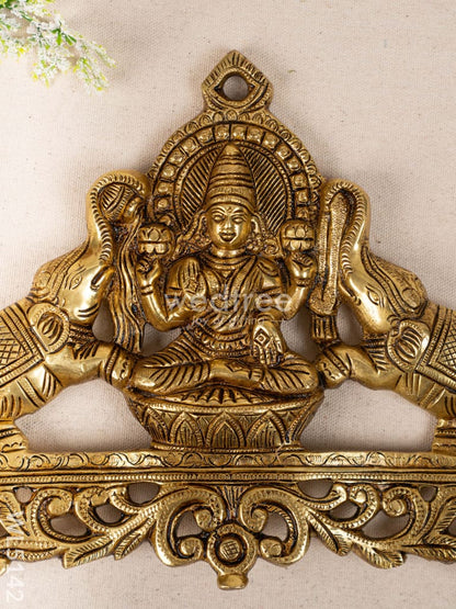 Brass Gajalakshmi Wall Hanging - 8 inch - WL5142