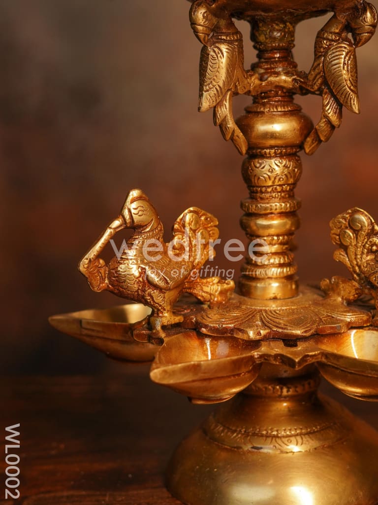 Brass Balaji Diya with Shank and Chakra - WL0002