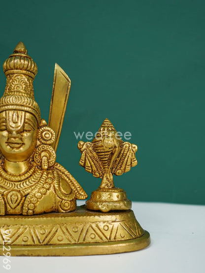Brass Balaji Idol with Shank-Chakra-Nama - WL2969