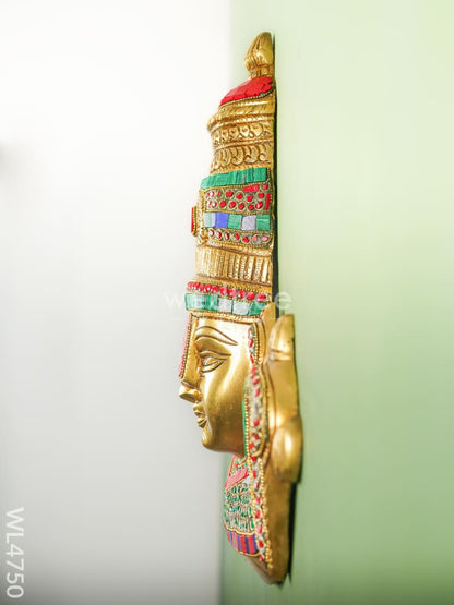 Brass Balaji Stone & Tile Work Wall Hanging - 14 inch - WL4750