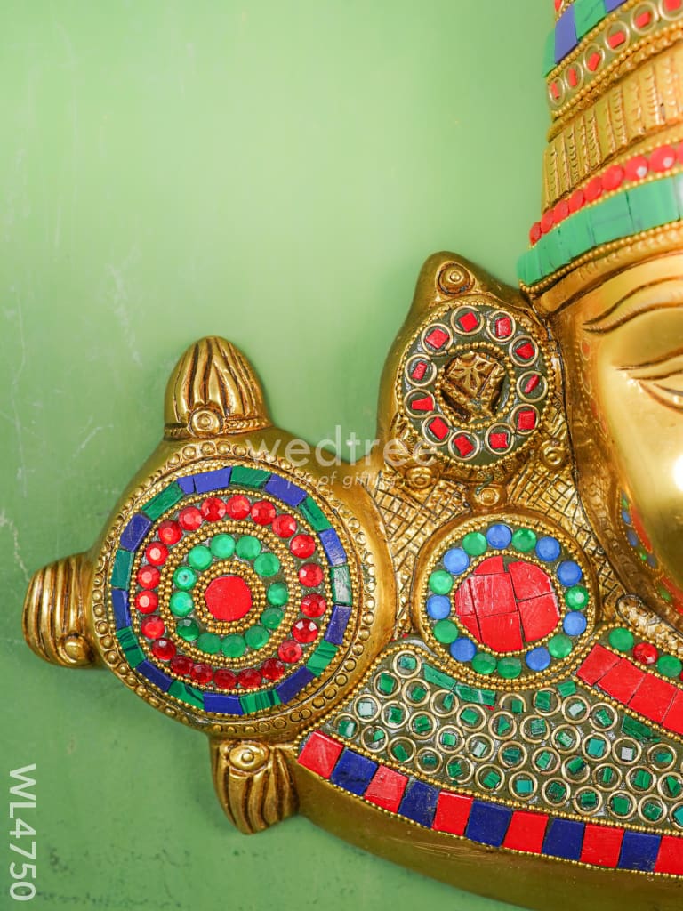 Brass Balaji Stone & Tile Work Wall Hanging - 14 inch - WL4750
