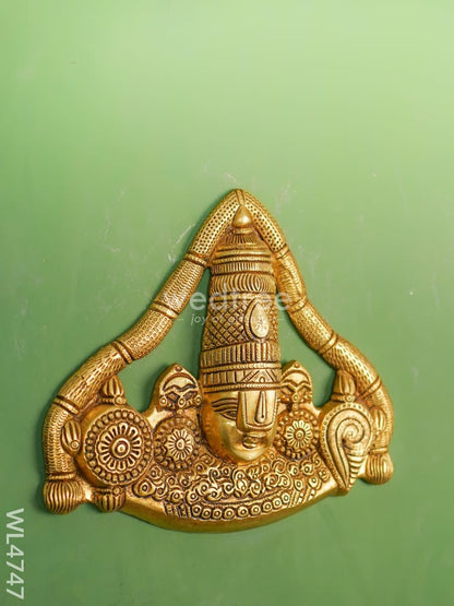 Brass Balaji Wall Hanging - 8 inch - WL4747
