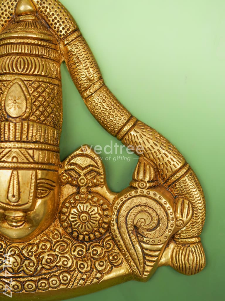 Brass Balaji Wall Hanging - 8 inch - WL4747