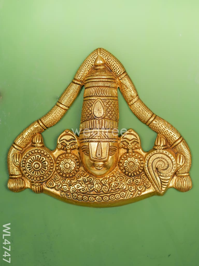 Brass Balaji Wall Hanging - 8 inch - WL4747