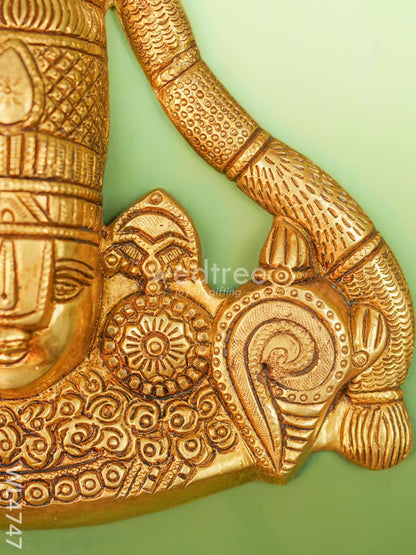 Brass Balaji Wall Hanging - 8 inch - WL4747