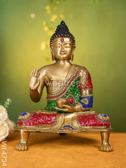Brass Buddha Idol - 19 inch - WL4734