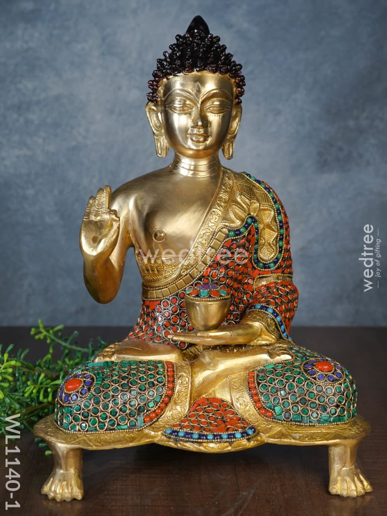 Brass Buddha Idol - WL1140