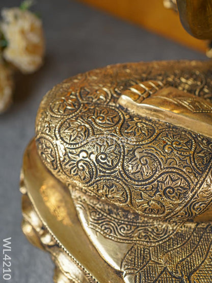 Brass Buddha with Kalpavriksha Tree - WL4210