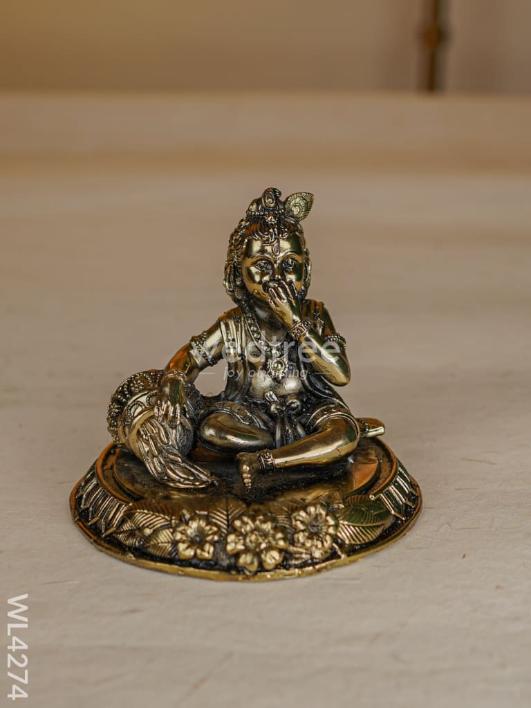 Brass Butter Krishna - WL4274