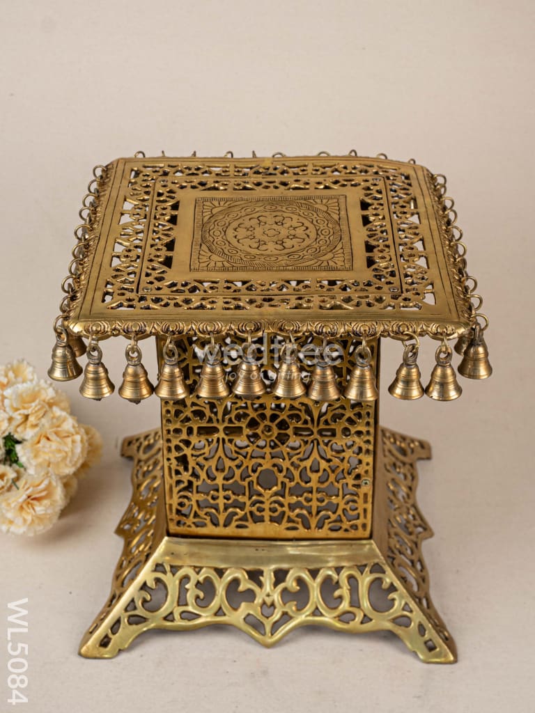 Brass Chowki with Bells - WL5084