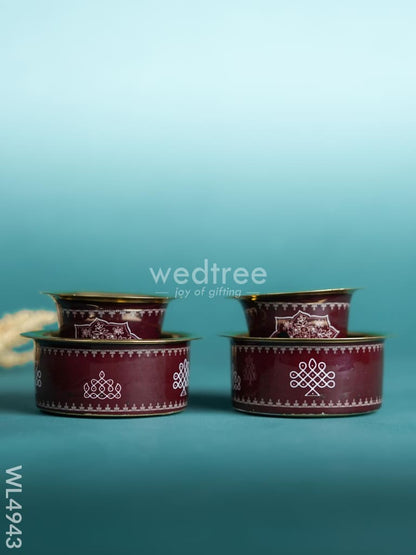 Brass Coffee Dabara Set with Box - WL4943