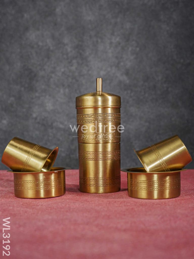 Brass Coffee Filter Dabara Set - WL3192-1