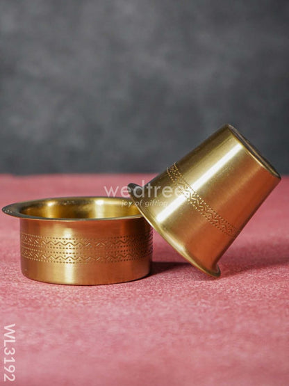 Brass Coffee Filter Dabara Set - WL3192-1