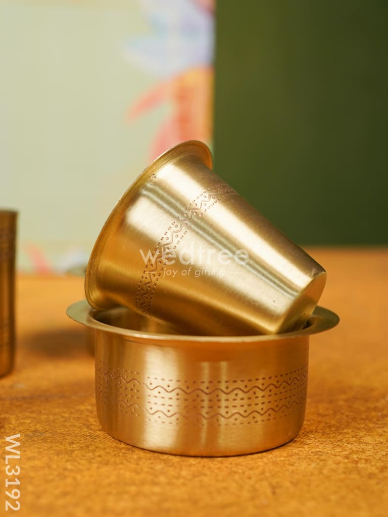 Brass Coffee Filter Dabara Set - WL3192-1