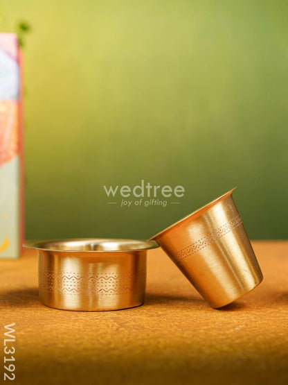 Brass Coffee Filter Dabara Set with Gift Box - WL3192-2