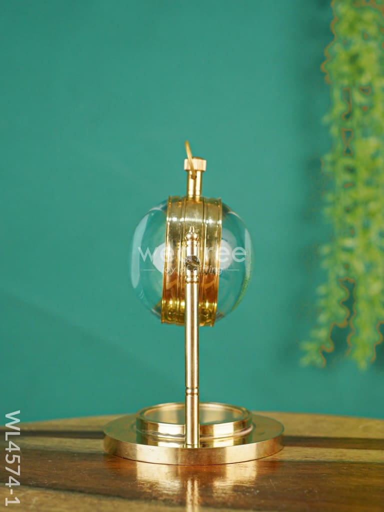 Brass Compass with Clock - WL4574