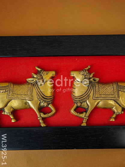 Brass Cow Wall Hanging - Set of 2 - WL3925