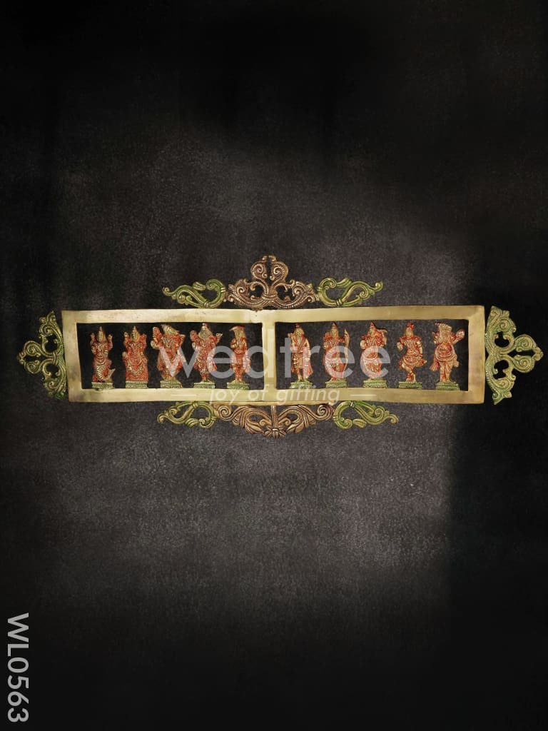 Brass Dasavathar Horizontal Frame - WL0563