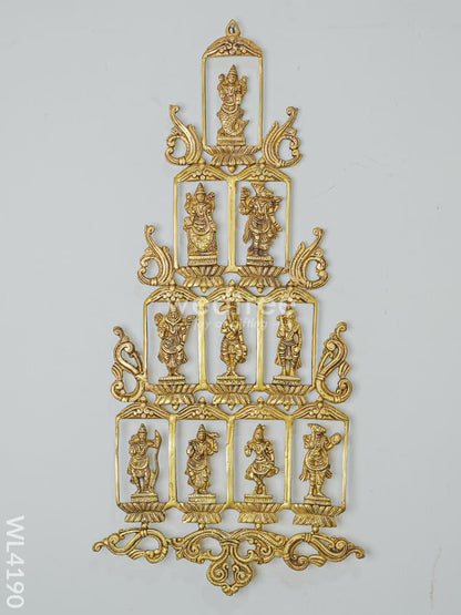 Brass Dasavathar Vertical frame - WL4190