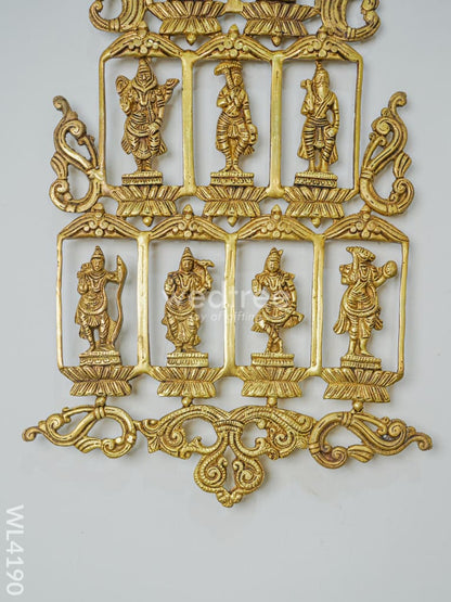 Brass Dasavathar Vertical frame - WL4190