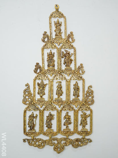 Brass Dasavathar Vertical frame - WL4408